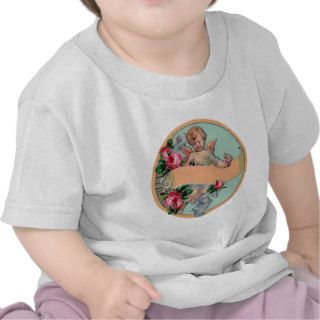 Add name to vintage cherub roses art accessories t shirt