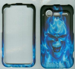 Blue Skull Faceplate Hard Case Protector for Htc Droid Incredible 2 Adr6350 6350 (Verizon Wireless) Cell Phones & Accessories