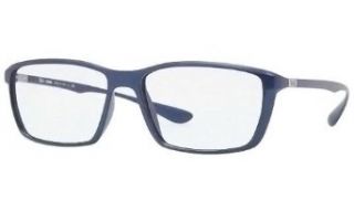 Ray Ban RX7018 Tech Liteforce Eyeglasses 5207 Matte Blue 55mm Ray Ban Clothing