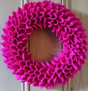 decorative felt wreath by sandy a powell