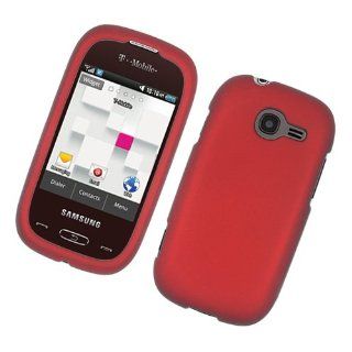 Red Hard Cover Case for Samsung Gravity Q SGH T289 T Mobile Cell Phones & Accessories