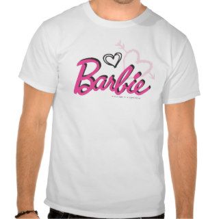 Barbie logo with hearts t shirt