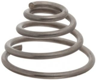 Conical Compression Spring, Type 302 Stainless Steel, Inch, 0.312" Overall Length, 0.48" Large End OD, 0.218" Small End OD, 0.035" Wire Diameter, 5.39lbs Load Capacity, 22.26lbs/in Spring Rate (Pack of 10)