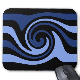 Blue and black swirl design mouse pad TBA