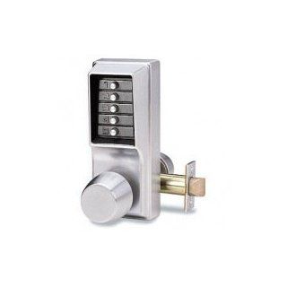 Kaba Ilco 1011 26D Mechanical Pushbutton Combination Lock with Knob, No Key Override, Satin Chrome Finish   Cabinet And Furniture Knobs  