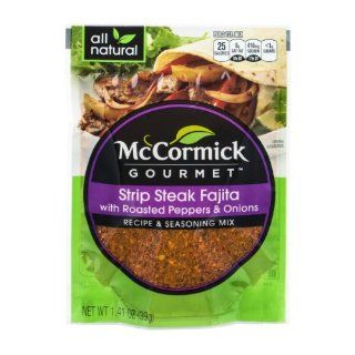 McCormick Gourmet Strip Steak Fajita Recipe & Seasoning Mix, 1.41 OZ (Pack of 6)  Spices And Seasonings  Grocery & Gourmet Food