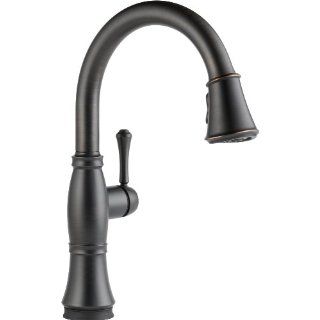 Delta Faucet 9197T RB DST Cassidy, Single Handle Pull Down Kitchen Faucet with Touch2O Technology, Venetian Bronze   Touch On Kitchen Sink Faucets  