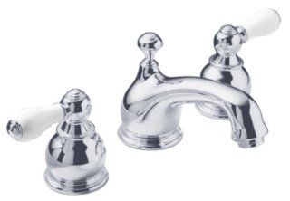 American Standard 7871.712.002 Hampton Two Porcelain Lever Handle Widespread Faucet, Polished Chrome   Touch On Bathroom Sink Faucets  