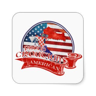Proud Croatian American Sticker