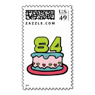 84 Year Old Birthday Cake Postage Stamp