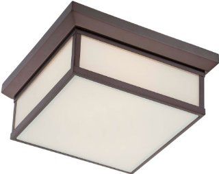 Minka Lavery 6919 281 2 Light Flush Mount with White Glass from the Daventry Collection, Harvard Court Bronze   Close To Ceiling Light Fixtures  