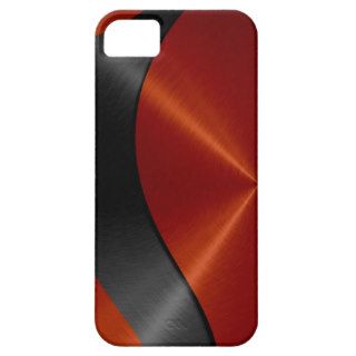Orange and Black Stainless Steel Metal iPhone 5 Cases