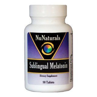 NuNaturals Sublinqual Melatonin Tablets, 90 Count Health & Personal Care