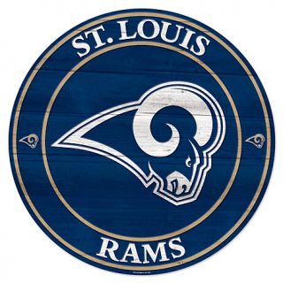 St. Louis Rams NFL Logo Round Wood Sign
