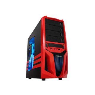 Raidmax No Power Supply ATX Mid Tower Case, Red ATX 298WR Computers & Accessories