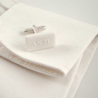 personalised engraved porcelain cufflinks by maap studio