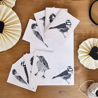 garden bird hand printed stationery set by ella johnston art and illustration