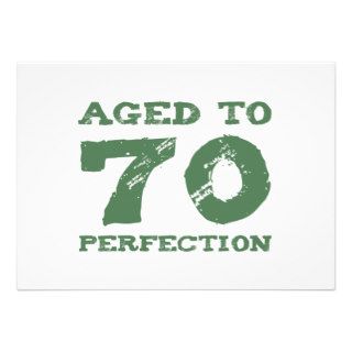 70th Birthday Aged To Perfection Announcements