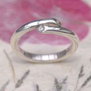 crossover diamond wedding ring by lilia nash jewellery
