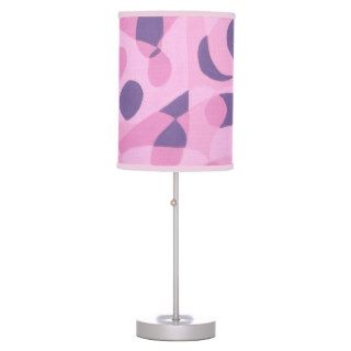 Shades of Pink Purple Abstract Shapes Table Lamp