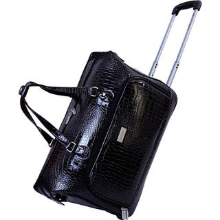 Ellen Tracy Luggage Croco Lux 20 Rolling Duffel Bag