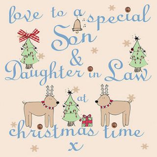 christmas son and daughter in law card by laura sherratt designs