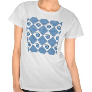 Dolphins with Checkerboard Background Tee Shirt