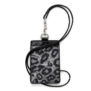 Coach Signature Ocelot Lanyard ID Case in Grey Multicolor F62907  Personnel Forms 