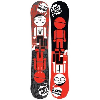 Stepchild Salary Man Reverse Camber Midwide Snowboard 155 Red/Black
