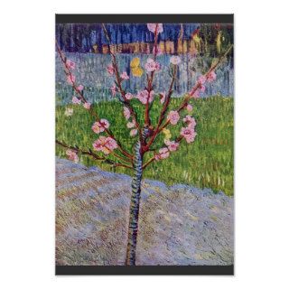 Blossoming Peach Tree By Vincent Van Gogh Posters
