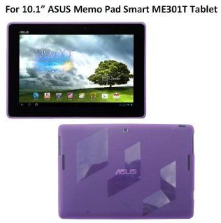 HappyZone Rubberized TPU Skin Case Cover For ASUS Memo Pad Smart ME301T Tablet   Purple Computers & Accessories
