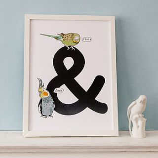 'peace and love' print by hanna melin