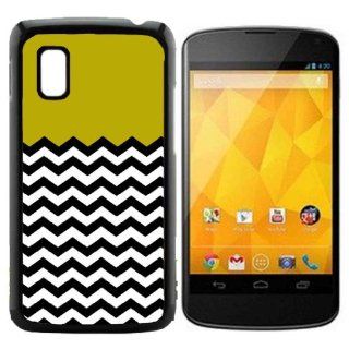 Chevron Pattern Hard Plastic and Aluminum Back Case for LG E960 Google Nexus 4 With 3 Pieces Screen Protectors Cell Phones & Accessories