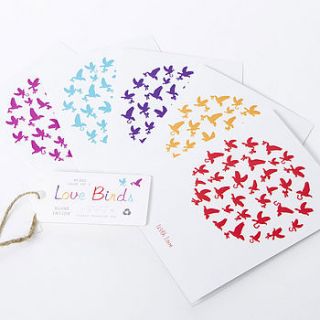 recycled love birds greetings card by sophia victoria joy