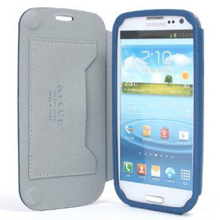 Slim PU Leather Case with Magnetic Closure for Samsung Galaxy S3 (ARV GS303 BL) Cell Phones & Accessories