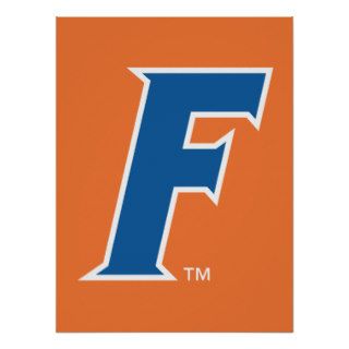 Blue & White Florida F Logo Print