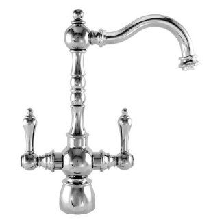 Mico ES 303 2H BF PC Braxton 2 Handle Traditional Bar 7" Spout Kitchen Faucet Polished Chrome   Touch On Kitchen Sink Faucets  