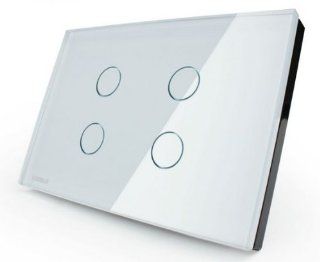 US/AU Standard, Touch Screen Switch, VL C304 81, Crystal Glass Panel, Wall Light Touch Switch+ LED Indicator    