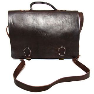 version two briefcase or messenger bag by 3b leather goods