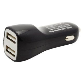 Dual Port USB Car Charger, Black Cell Phones & Accessories