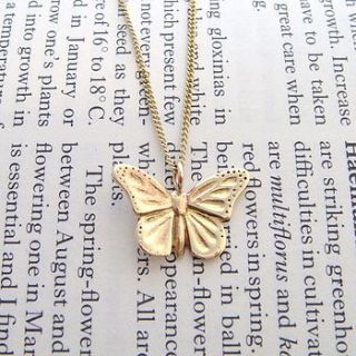 gold butterfly necklace by heather scott jewellery