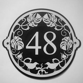 art nouveau house number plate by black fox metalcraft
