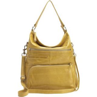 mustard yellow leather handbag by ella georgia