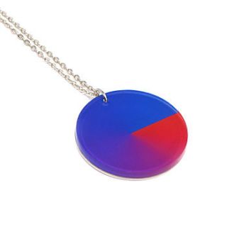 spin l circle pendant, eight colours avail by inca starzinsky