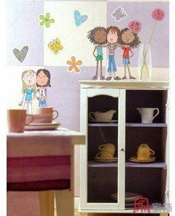 Shop Home Decor Mural Art Wall Paper Stickers fashionable girls IHS 309 at the  Home Dcor Store