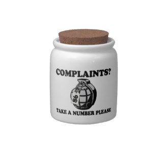 Take A Number Hand Grenade Candy Jars