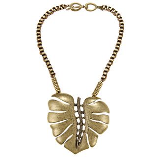 ABS by Allen Schwartz CZ Leaf Pendant Fashion Necklace ABS by Allen Schwartz Fashion Necklaces