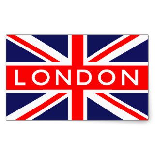 London  British Flag Rectangular Sticker