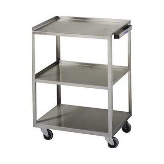 Stainless steel carts Three Shelf Cart with Handle 16"D x 24"W x 32"H.   Model 554073 Health & Personal Care