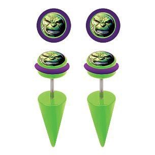 Incredible Hulk Acrylic Fake Tapers   18G (1mm)   Sold as a Pair Tapered Body Piercing Plugs Jewelry